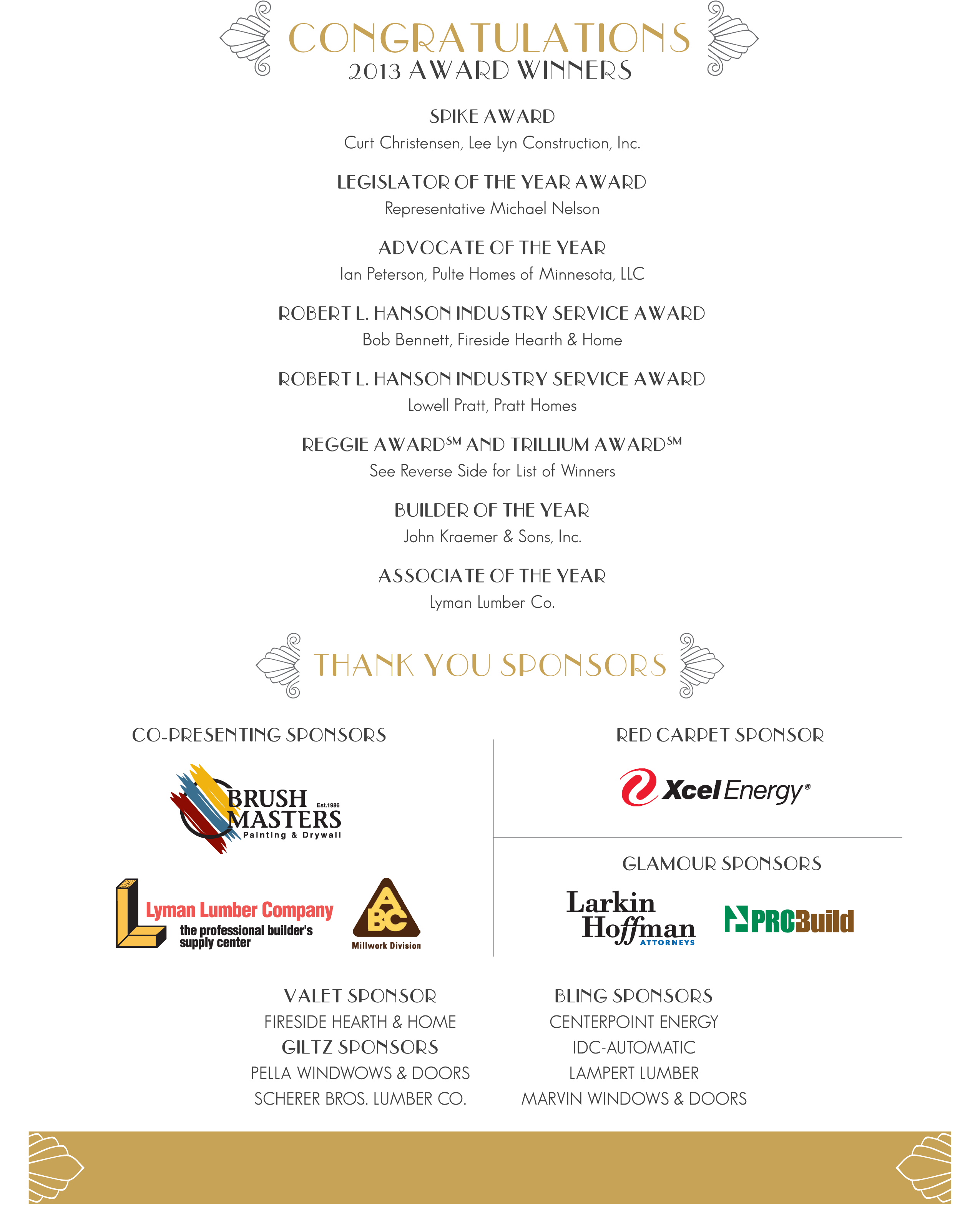 2013 Awards of Excellence Winners