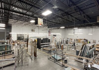 Inside the PreFinishing shop at Brush Masters.