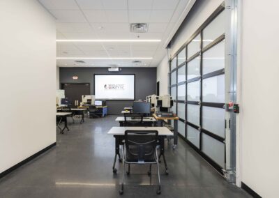 commercial classroom with tables